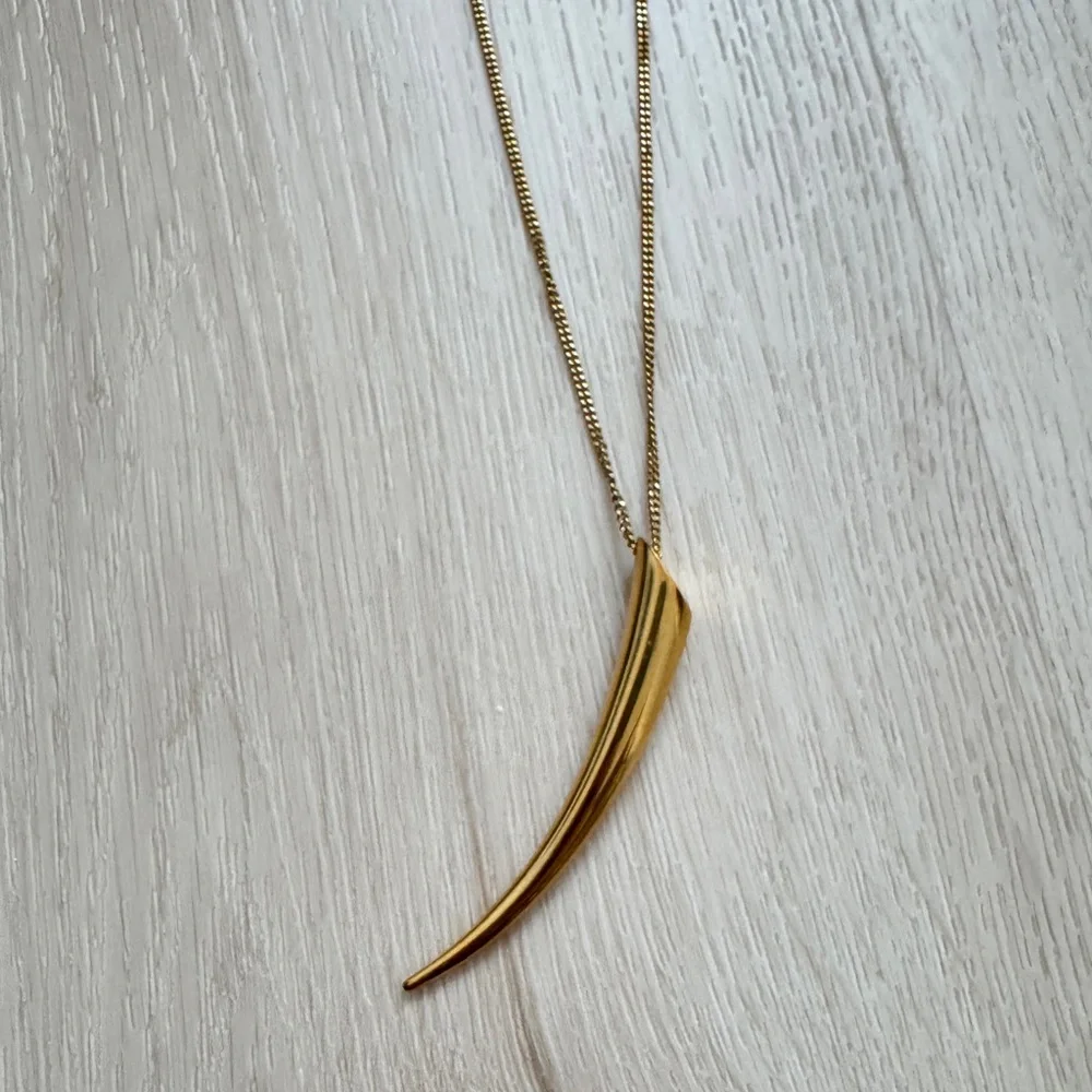 Michael Kors Long Horn Pendant Necklace - Picture 3 of 5